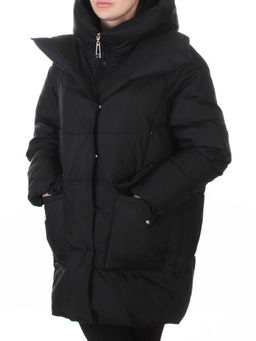 Z24-830 BLACK Куртка зимняя женская оверсайз (200 гр. тинсулейт)