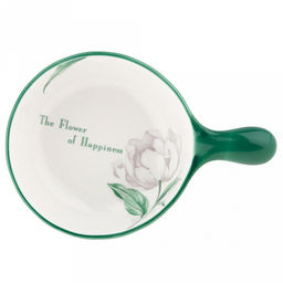 "Зе Флауэр оф Хепинис (The Flower of Happiness)" Салатник фарфоровый 620мл, 22х15х5,6см, с ручкой, с деколью, отводка (Китай)