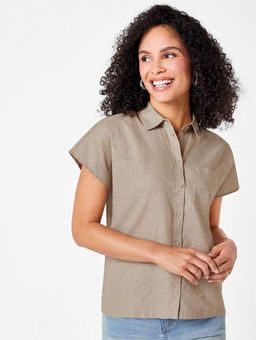 Блузка женская из льна и хлопка ESMARA  фото 4