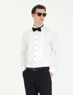 Beyaz Slim Fit Smokin G_mlek
