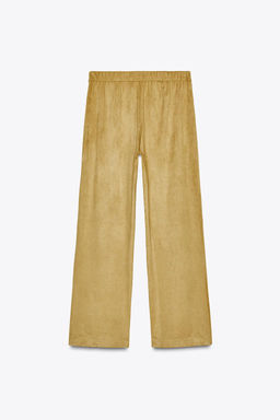 FAUX SUEDE TROUSERS - Zara фото 17