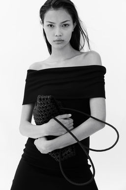 Vestido off-the-shoulder - H&m фото 2