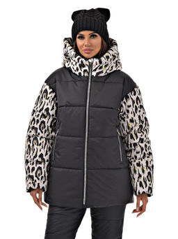 до -20, синтепон 300 г с дизайнерским принтом, зимняя куртка - А+б коллекция фото 5