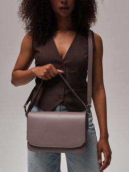 Сумка на плечо Deboro 30512 розово-серый