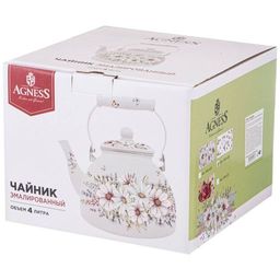 ЧАЙНИК AGNESS ЭМАЛИРОВАННЫЙ СЕРИЯ ДВОРЦОВЫЙ ПАРК 4 Л фото 2