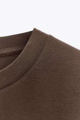 MERCERISED COTTON T-SHIRT - Zara фото 13