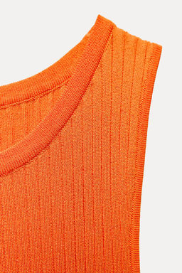 LONG RIBBED KNIT DRESS - Zara фото 7