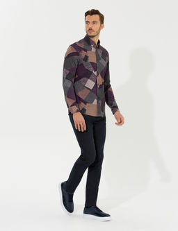 Kahverengi Slim Fit Kanvas Pantolon