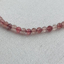 Бусы из Клубничного кварца огранка 45 см +