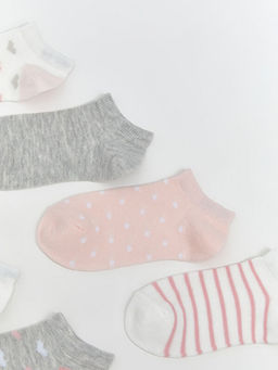 Desenli K?z ?ocuk Patik ?orap 7li