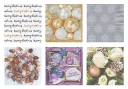 Love2art салфетки бумажные АССОРТИ 3х слойные SDD 33 x 33 12 шт. Набор №0517-04 Поздравление с Новым годом