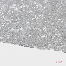 Салфетки сервировочные на стол Доляна «Соломка», 30×45 см, 4 шт., серебряные