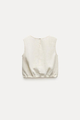 ZW COLLECTION 100% LINEN TOP WITH TIES - Zara фото 23