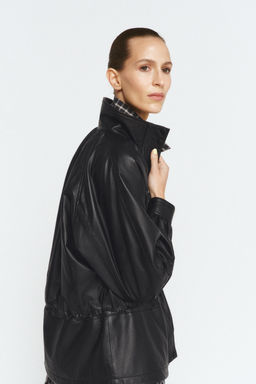 100% LEATHER JACKET ZW COLLECTION LIMITED EDITION - Zara фото 8