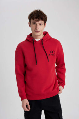 Толстовка с капюшоном и принтом Comfort Fit Back