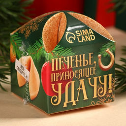 Цена за 2 шт. Печенье с предсказанием на новый год Приносящее удачу 1 шт. ? 6 г - Фабрика счастья фото 6