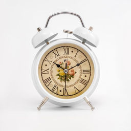 Будильник «Прованс», дискретный ход, d=9 см, с подсветкой, 17×11 см, от батарейки АА