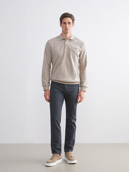 Polo Yaka Erkek Sweatshirt