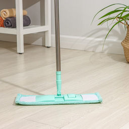 Швабра для мытья пола плоская Доляна, насадка из микрофибры 40?10 см, телескопическая стальная ручка 68(122) см  фото 3