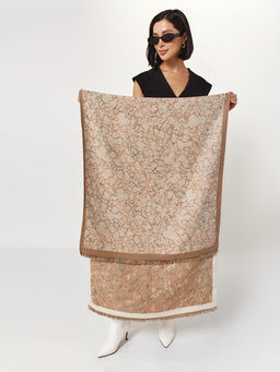 в составе ШЕРСТЬ и КАШЕМИР Большой, мягкий, теплый двусторонний палантин. - Tantino фото 3