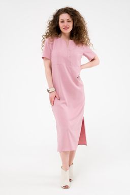 Платье с разрезами розовое - Odis фото 11
