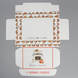 Цена за 2 шт. Коробка подарочная новогодняя складная «Уют в новом году», 21 х 15 х 5 см