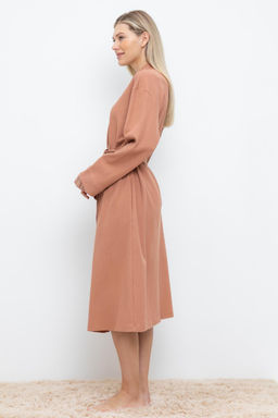 Халат Very Neat Е 50014/24 вафельный коричневый  фото 3