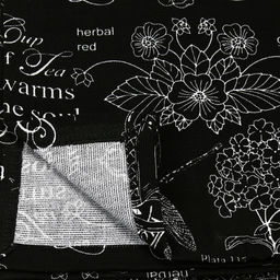 Скатерть 200х145см Версаль черный, длина стола до 160см, на 6-8 персон, хлопок Комфорт 171г/м2, упаковка классическая, пакет ПВХ 28х41см, Домашняя мода (Россия)  фото 4