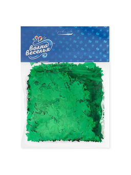 Конфетти «Звезда», зелёные, металлик, 1.5 см, 50 г