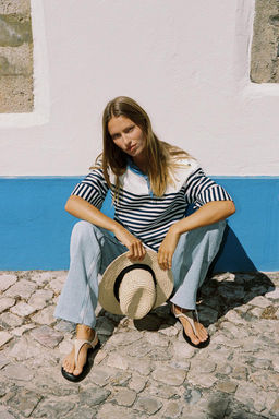 STRIPED LINEN BLEND SHIRT - Zara фото 4