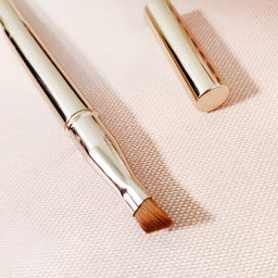 Nail Art Двусторонняя кисть для макияжа бровей и губ с колпачком, золотистый  фото 4