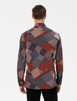 Turuncu Slim Fit Uzun Kollu G_mlek