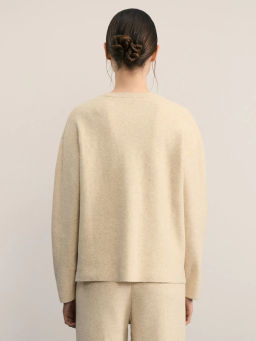 Джемпер со швом по центру с круглой горловиной / Zarina  фото 5