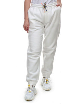 M047 WHITE Брюки спортивные женские на флисе (100% хлопок) 7986 - Fashion фото 7