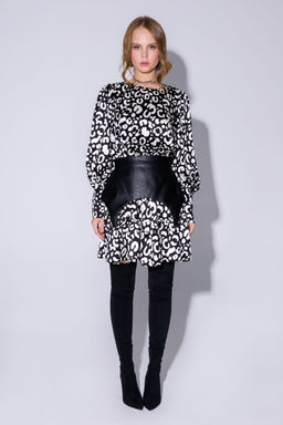 Платье Pirs 4281 Черно-белый лео