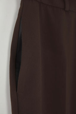Kahverengi Limited Edition Flare Kal?p Kumas Pantolon TWOAW26PL00056 - Trendyolmilla фото 6