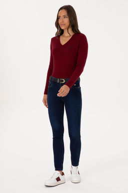 Kad_n Koyu Mavi Skinny Jean Pantolon Sepette S_rpriz _ndirim - U.s. polo assn фото 3