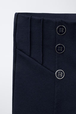 PONTE DI ROMA KNIT LEGGINGS WITH BUTTONS