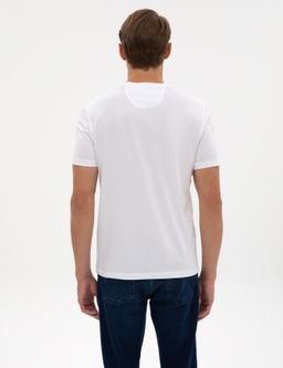 Beyaz Slim Fit Basic Ti__rt - Pierre cardin фото 5