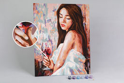 ФРЕЯ PNB/PL-159 Набор для раскрашивания по номерам 50 х 40 см Задумчивая девушка  фото 6