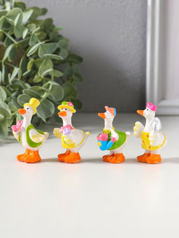 Набор фигурок 4 шт. «Гусятки в ярких нарядах», полистоун, 2.5×2.5×5.5 см