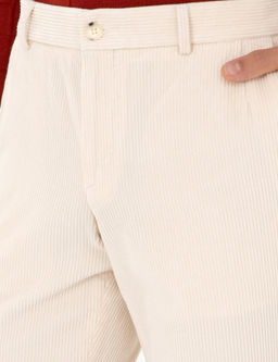 Брюки из ткани узкого кроя цвета экрю - Cacharel фото 5
