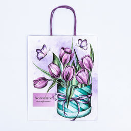 Цена за 2 шт. Пакет крафтовый Хорошего настроения, 25?22?11 см