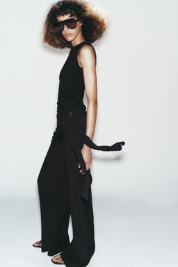 CAMISETA MANGA SISA / Negro - Zara фото 3