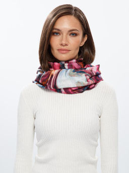 Палантин жен. виск+шерсть 72х180 LDR33-008-08 - Labbra фото 4