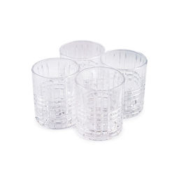 Набор из 4-х крутящихся стаканов для виски SPIN NSWIRL 285мл арт.GL013 /Люминарк/