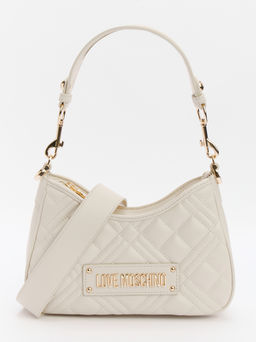 Женская сумка на плечо LOVE MOSCHINO LAMINATED QUILTED BAG Артикул 4377213, молочно-белый