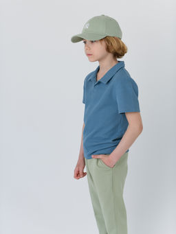Футболка для мальчика поло, синий - Lesi kids фото 12