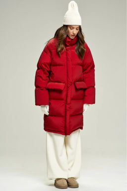 Пуховик удлиненный Lovely Red - Erist store фото 7