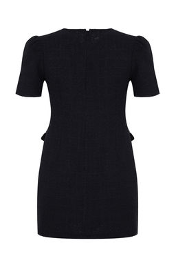 TRENDYOLMILLA Siyah A Kesim Cep Detayl? Mini Dokuma Elbise TWOAW25EL00169  фото 7